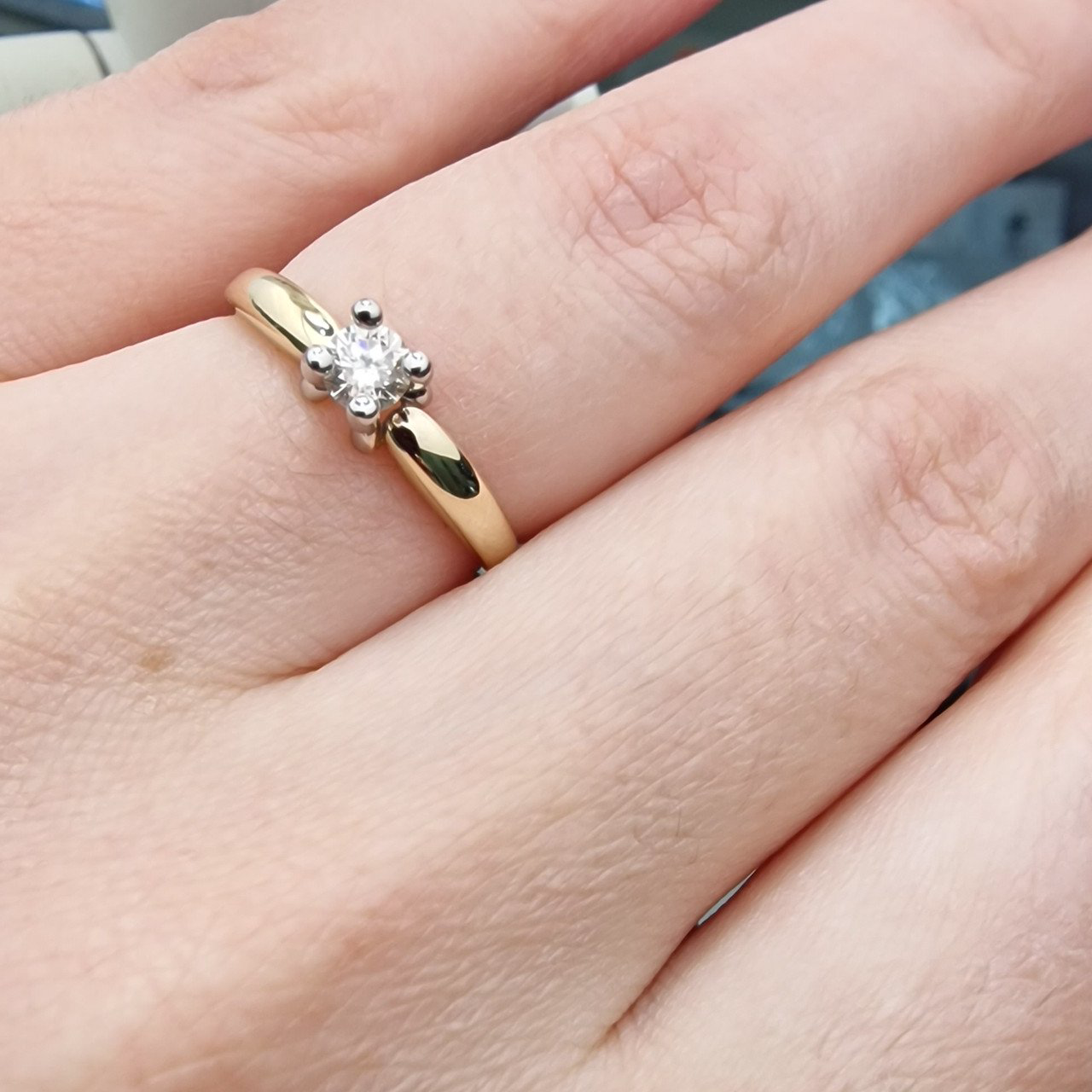 Кольцо Deimantas 100067858 17р 1,56гр 0,20ct. купить,NaN