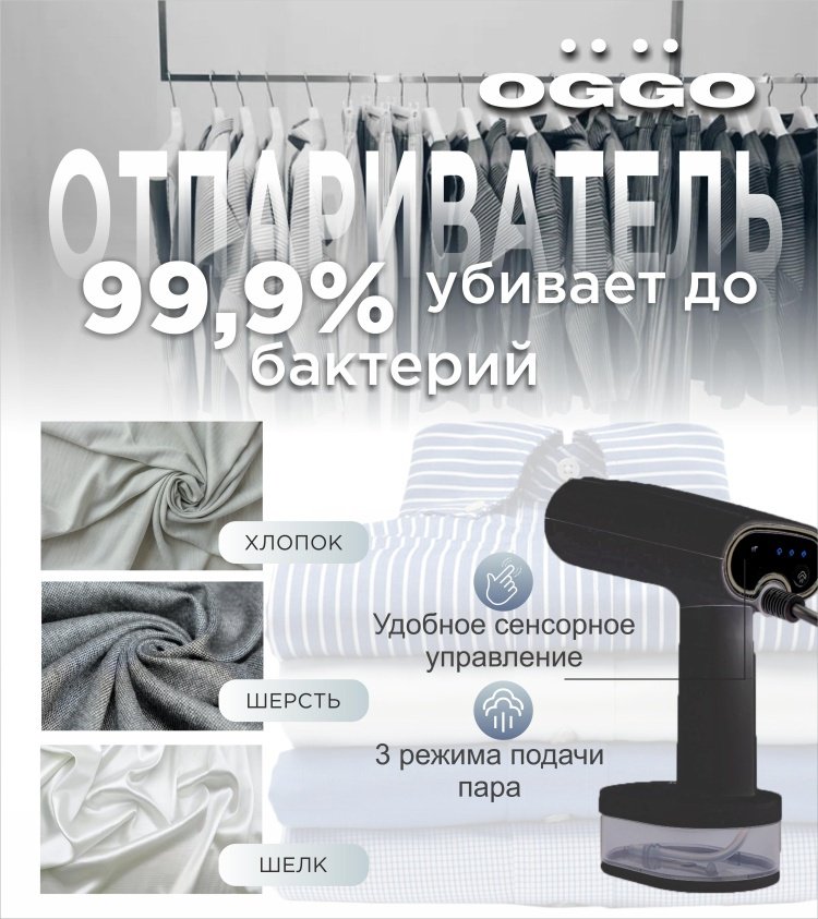 Отпариватель OGGO LMS103 черный