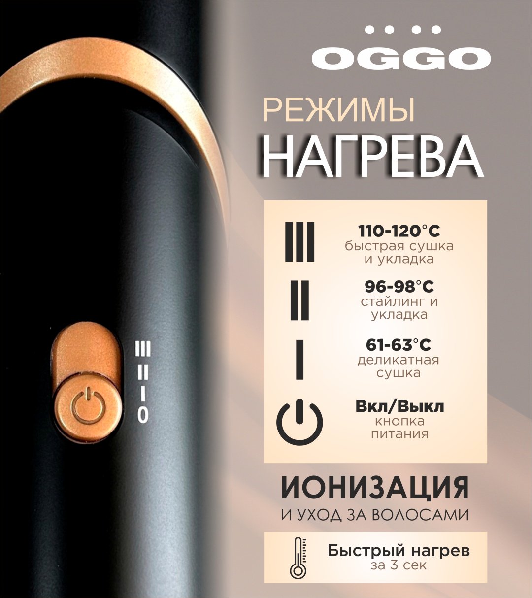 OGGO фен стайлер 6в1 OG106