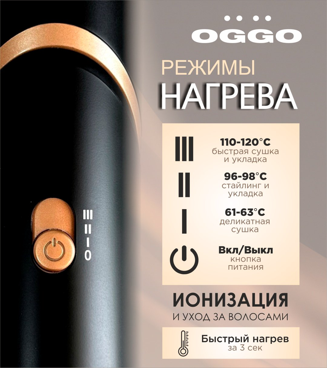 OGGO фен стайлер 6в1 OG106 купить,26990