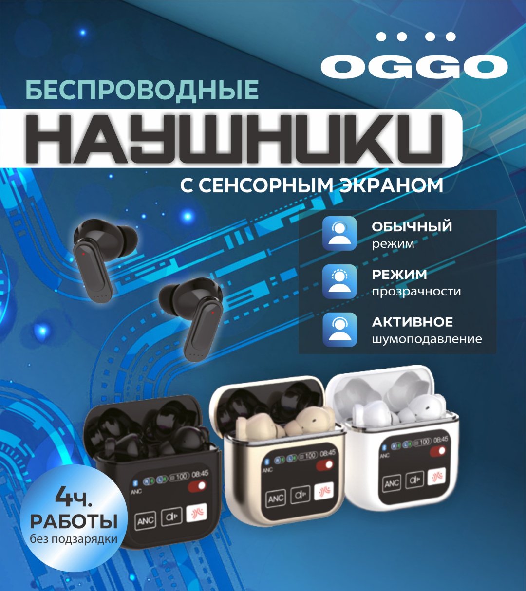 Наушники OGGO Air Pro Pure Bass белый купить,7990