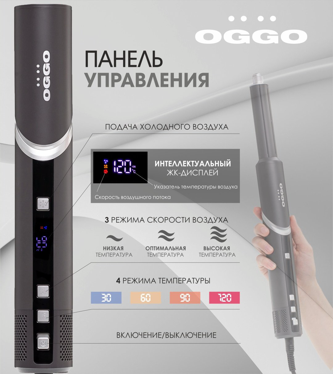 OGGO Профессиональный стайлер 8в1 OG110G купить,54990