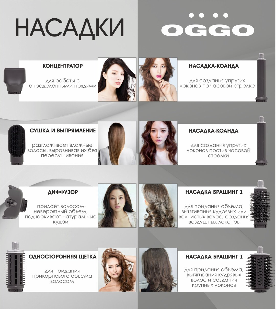 OGGO Профессиональный стайлер 8в1 OG110G купить,54990