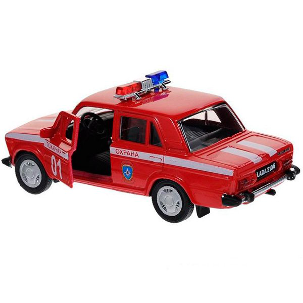 Машинка Welly Lada 2107 Пожарная охрана 1:34-39 красная  купить,NaN