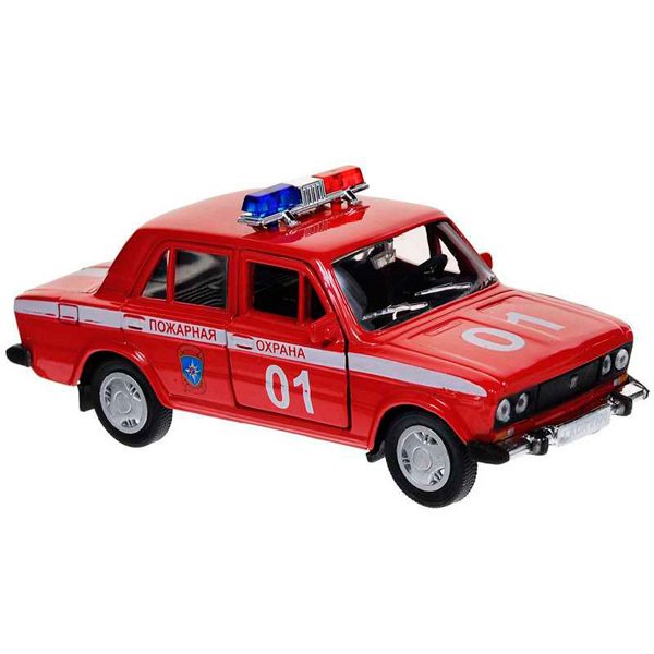 Машинка Welly Lada 2107 Пожарная охрана 1:34-39 красная  купить,NaN