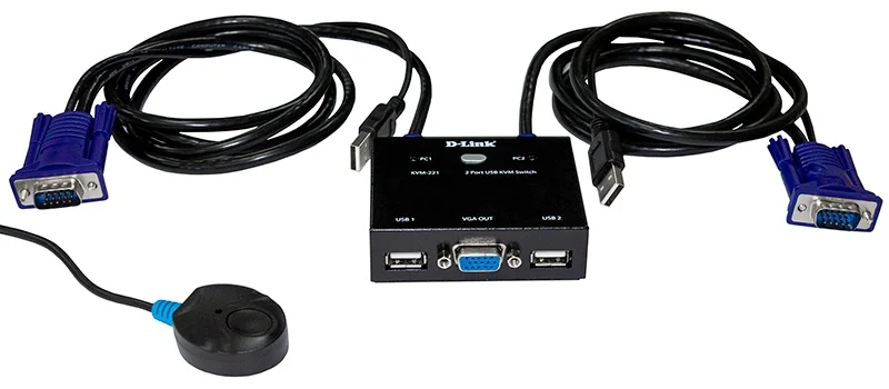 Переключатель D-Link KVM-221/C1A Black купить,NaN