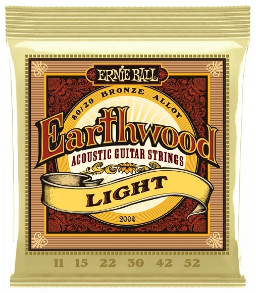 Комплект струн для акустической гитары Ernie Ball Earthwood Light 11-52 2004 6 шт