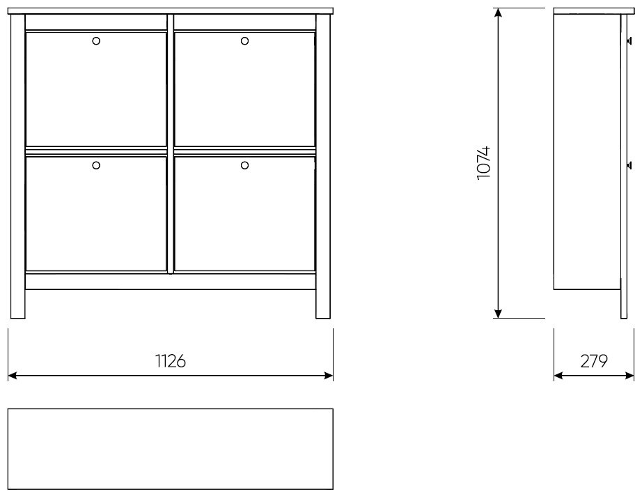 Тумба для обуви 112.60x27.90x107.4 см, ДСП купить,NaN