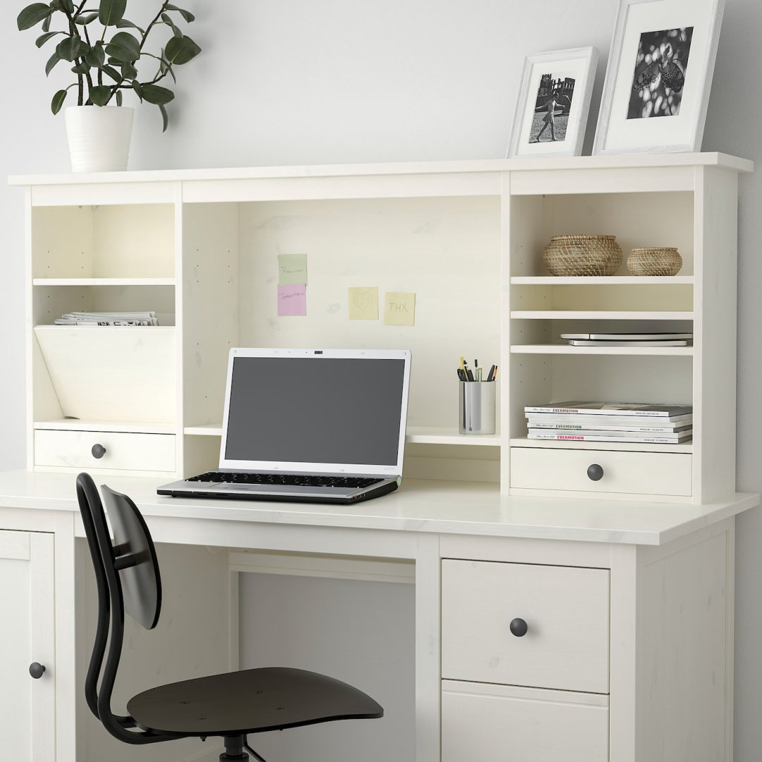 Стол компьютерный HEMNES ХЕМНЭС, 152х25x63 см, белый купить,NaN