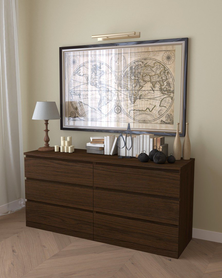 Комод Мебелайн Varma, 160x48x77 см, темно-коричневый купить,NaN