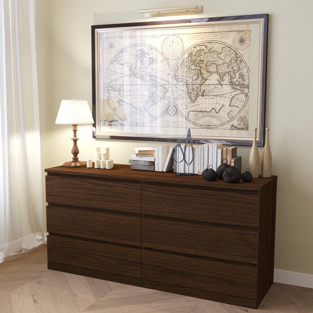 Комод Мебелайн Varma, 160x48x77 см, темно-коричневый купить,NaN