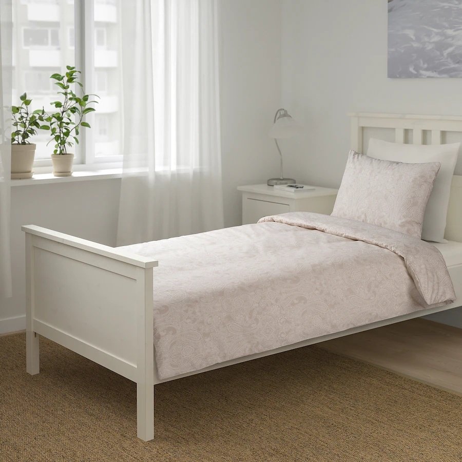 Комплект IKEA Йэттеваллмо 1.5-спальный хлопок, 1 наволочка: 50x70 см