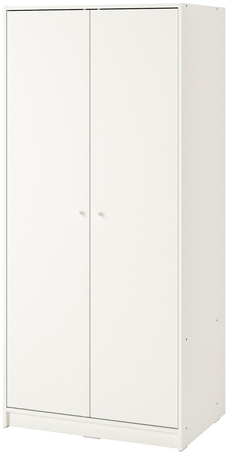 Распашной шкаф IKEA Клеппстад 50437235, 79.4x175.7х55 см, белый купить,NaN