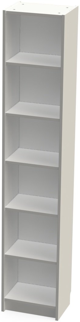 Стеллаж напольный VARMA 40, 38x28x198 см, белый купить,NaN