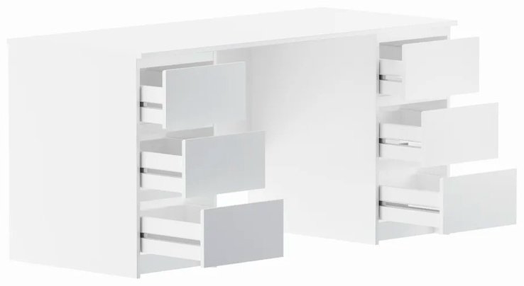 Стол письменный MMZ Кастор, 151х65x75 см, белый купить,NaN