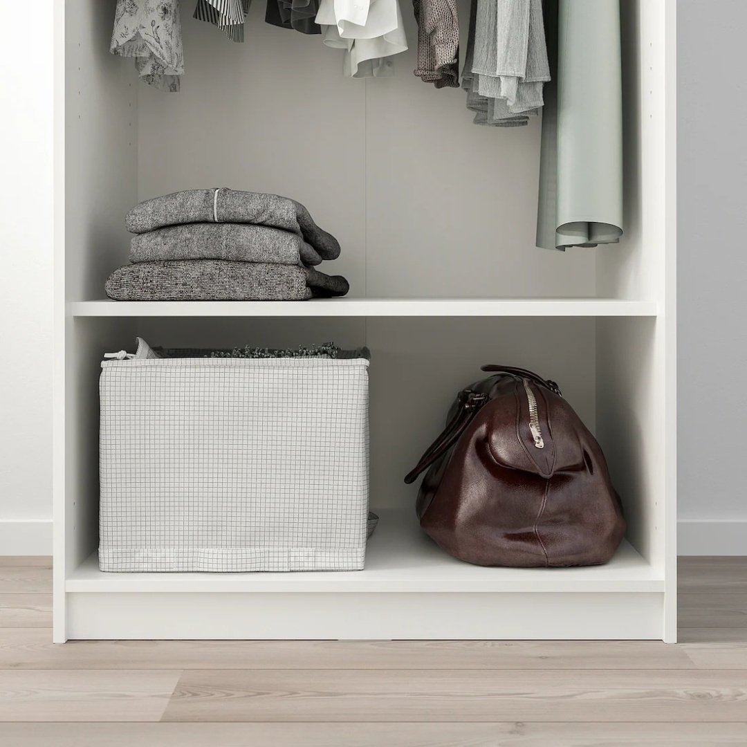 Распашной шкаф IKEA Клеппстад 50437235, 79.4x175.7х55 см, белый купить,NaN