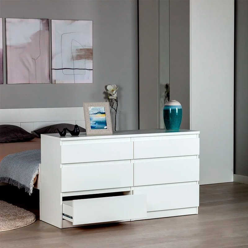 Комод MMZ Кастор, 129.70x39.60x71.4 см, белый купить,NaN