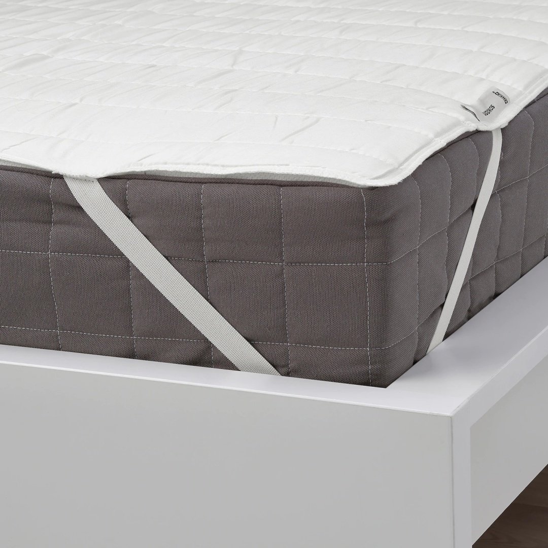 Наматрасник IKEA Луддрос 20461646, хлопок, полиэстер, белый