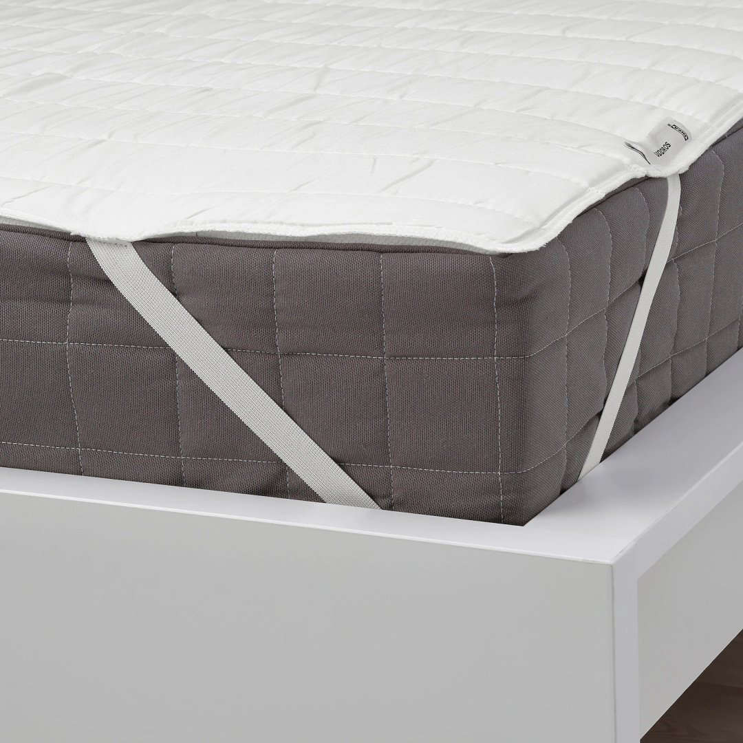 Наматрасник IKEA Луддрос 20461646, хлопок, полиэстер, белый