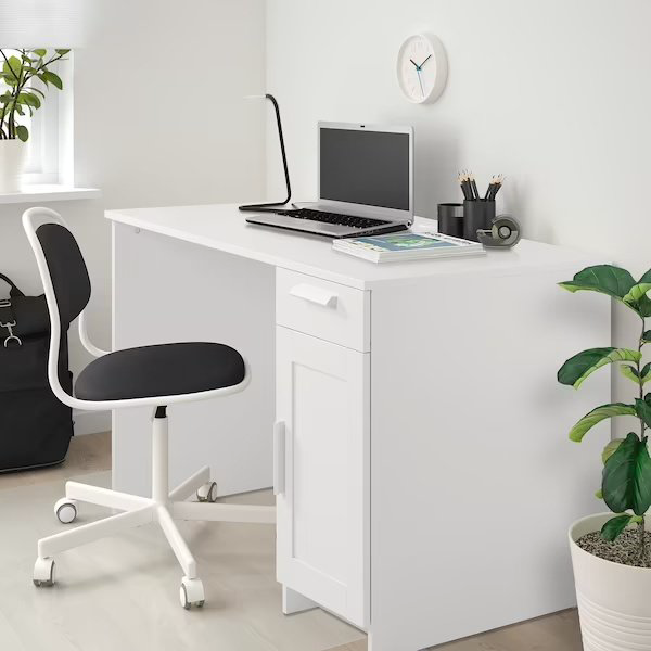 Стол письменный IKEA Бримнэс, 120х65x75 см, белый купить,NaN