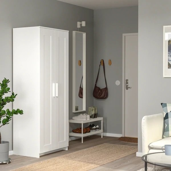 Распашной шкаф IKEA Бримнэс 80400481, 78x190х50 см, белый купить,NaN
