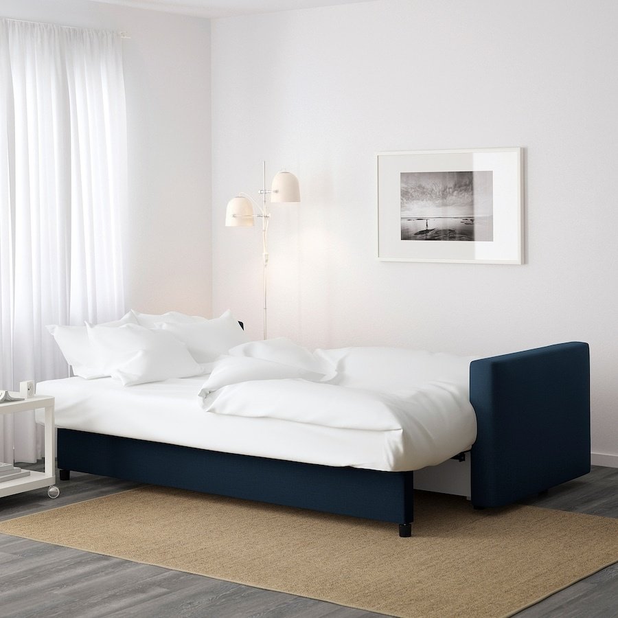 Диван IKEA Фрихетэн, 224х95 см, обивка ткань, синий купить,NaN
