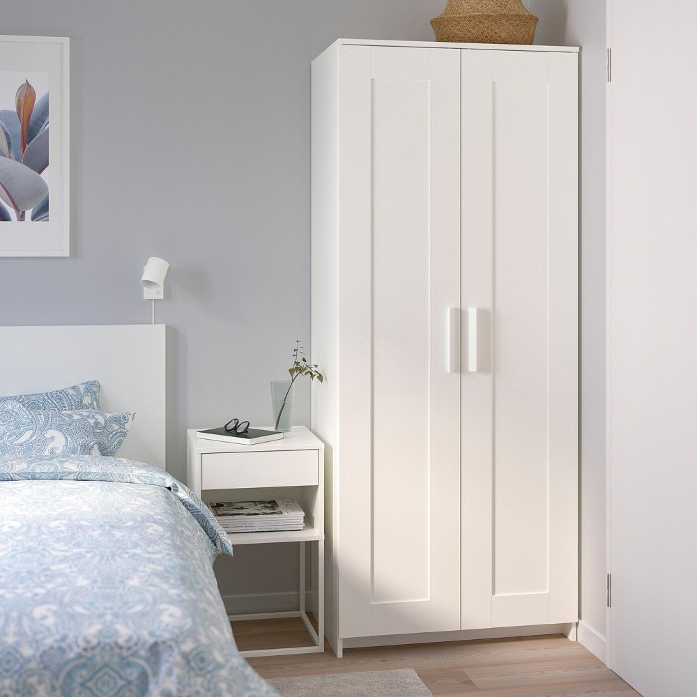 Распашной шкаф IKEA Бримнэс 80400481, 78x190х50 см, белый купить,NaN