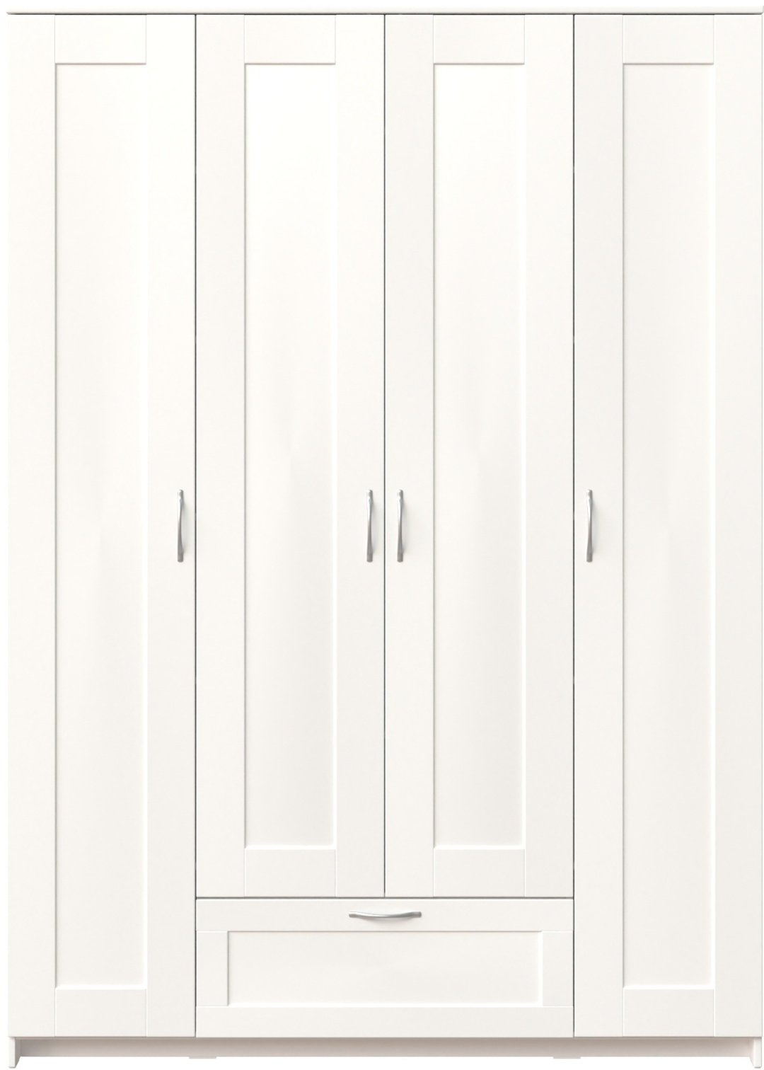Распашной шкаф Сириус, 156x220х59 см, белый купить,NaN