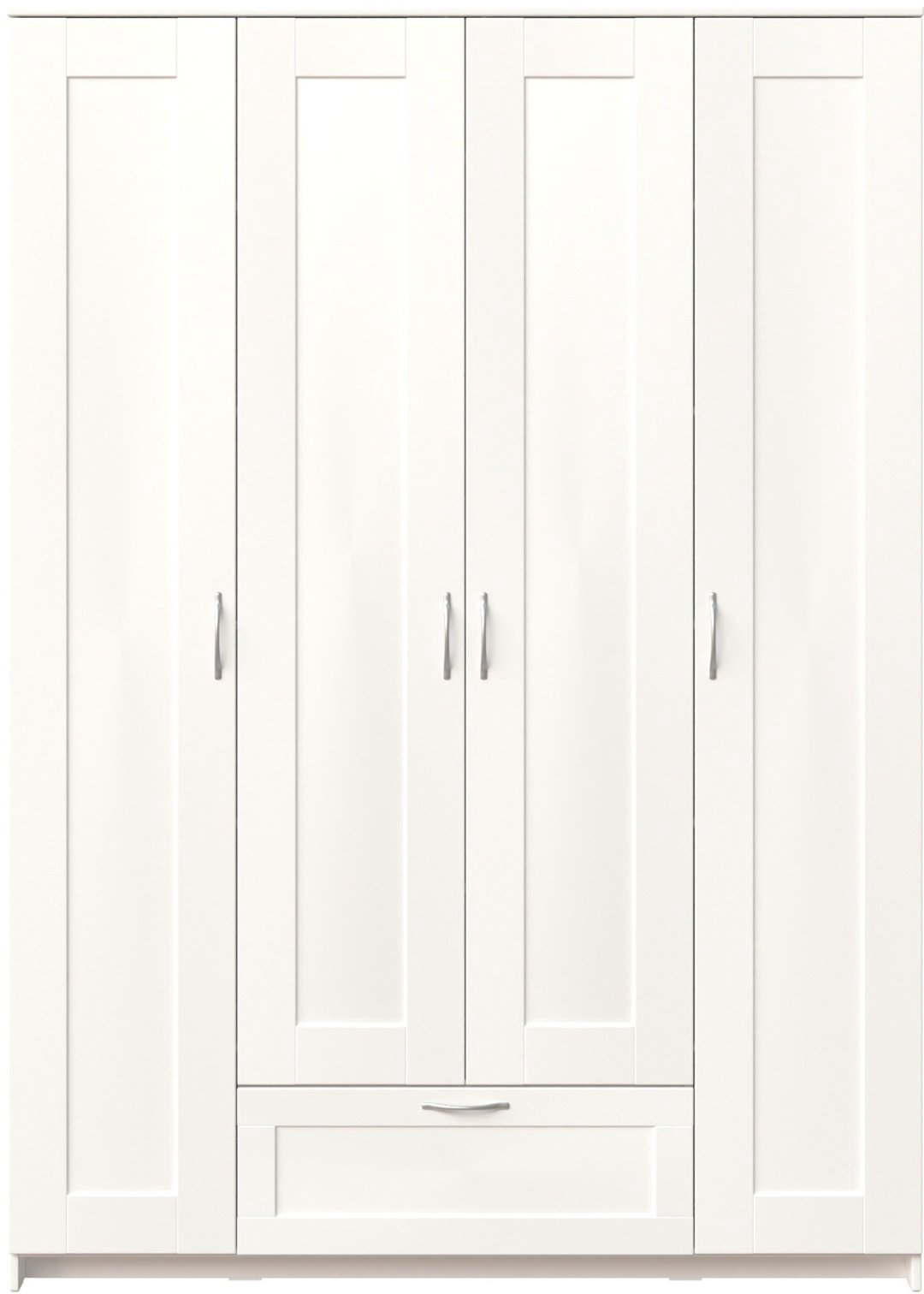 Распашной шкаф Сириус, 156x220х59 см, белый купить,NaN
