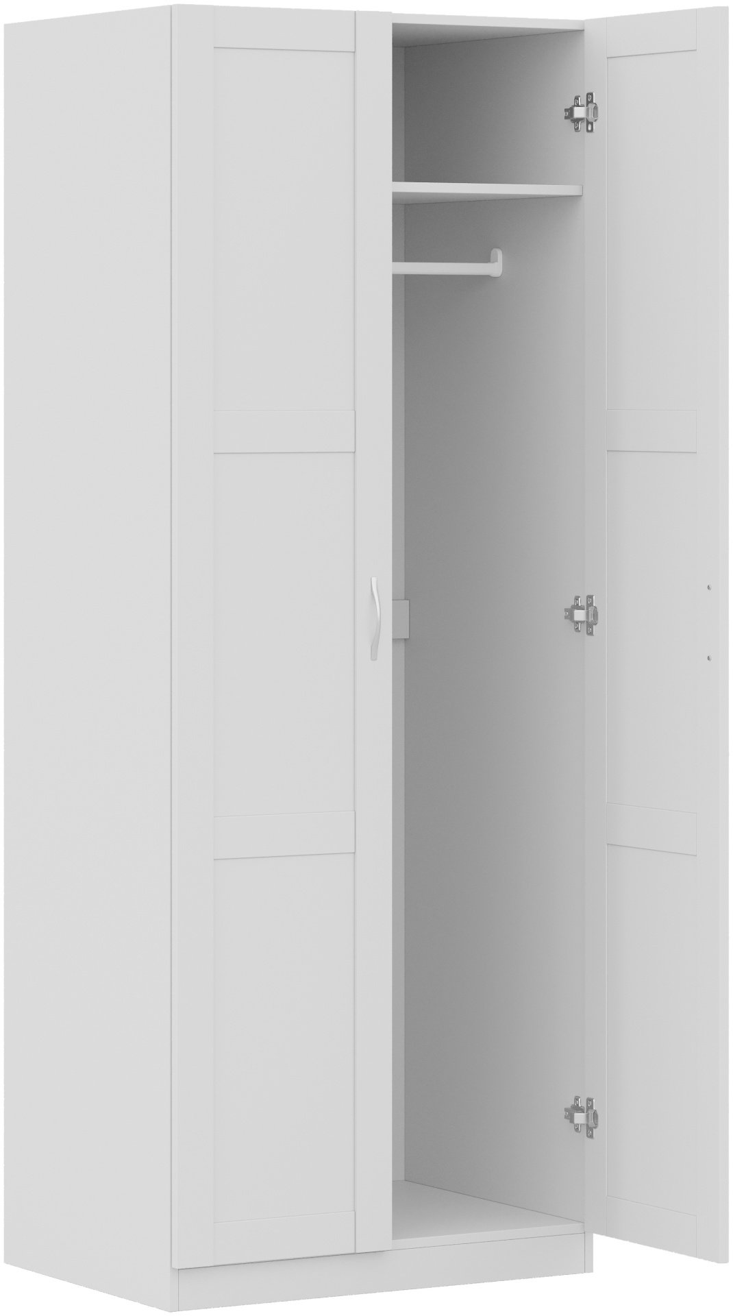 Распашной шкаф VMG ПЕГАС 20401080, 78x202х58 см, белый купить,NaN