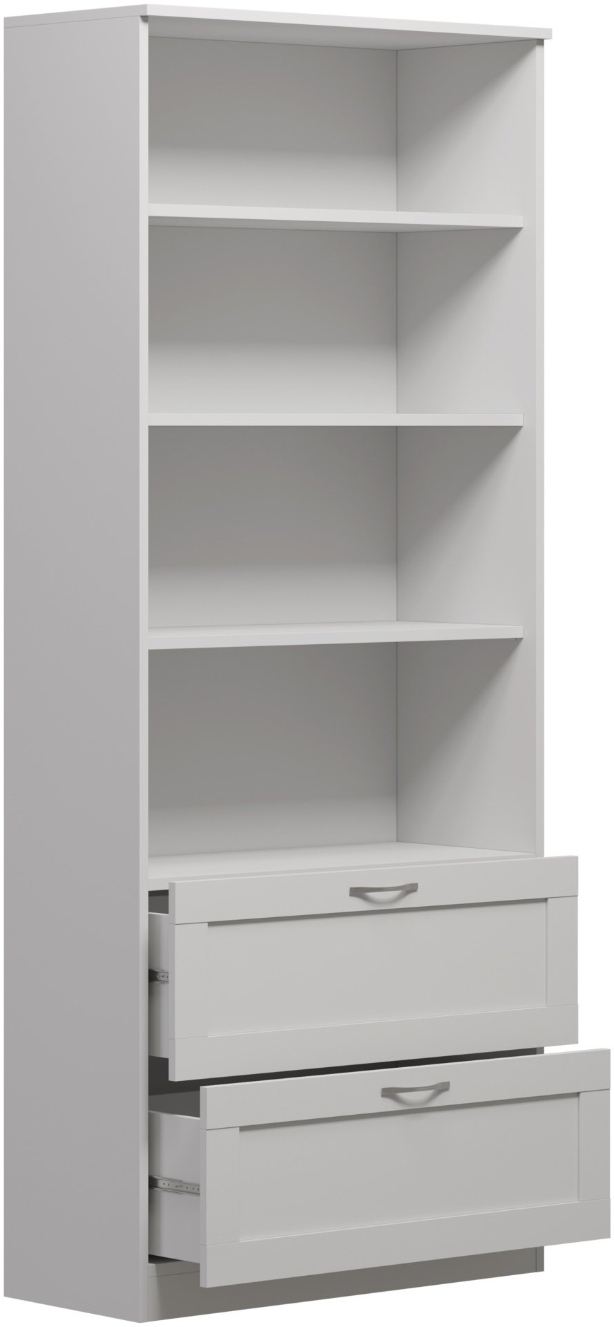 Стеллаж напольный Сириус 2 ящика, 78x35x190 см, белый купить,NaN