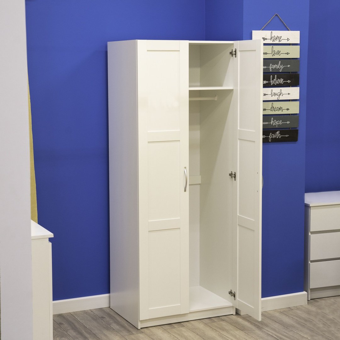 Распашной шкаф VMG ПЕГАС 20401080, 78x202х58 см, белый купить,NaN