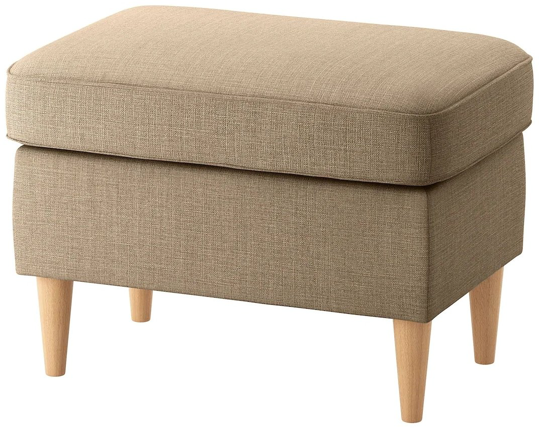 IKEA 80419881 СТРАНДМОН Табурет для ног, Шифтебу, 60x40x44 см, бежевый купить,NaN