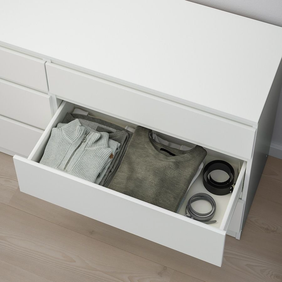Комод IKEA Куллен, 140x40x72 см, белый купить,NaN