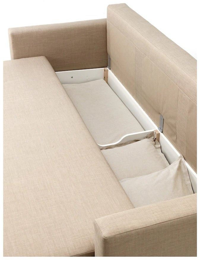 Диван IKEA Фрихетэн, 224х95 см, обивка ткань, бежевый купить,NaN