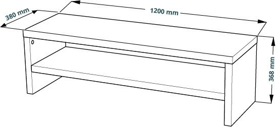 ТВ-тумба напольная Enkel 47300142 , 38x120x37 см, белый купить,NaN