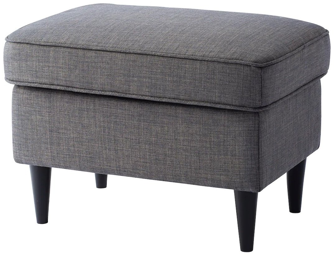 Пуф IKEA 60419882, 60x40x44 см, серый купить,NaN