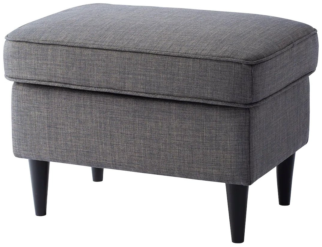 Пуф IKEA 60419882, 60x40x44 см, серый купить,NaN