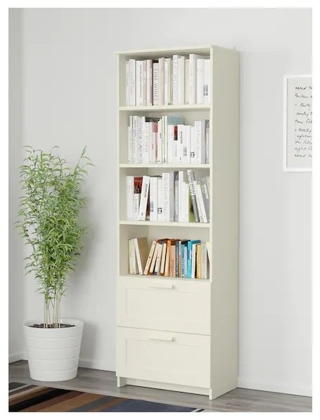Стеллаж напольный IKEA Brimnes 90383339, 60x33x190 см, белый купить,NaN