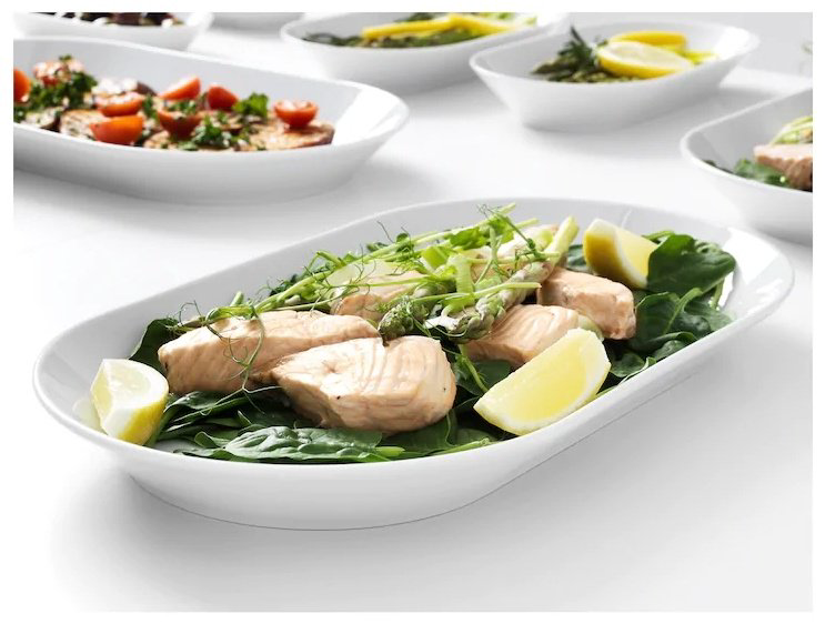 Блюдо IKEA 1 шт, фарфор, 38х21 см