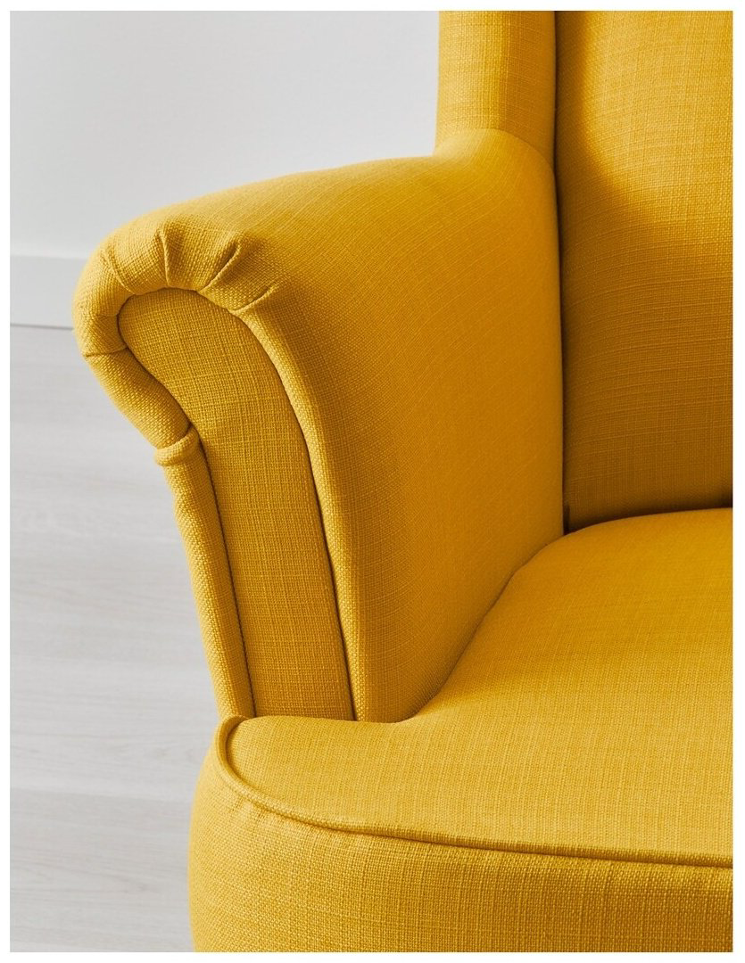 Кресло IKEA Страндмон , обивка ткань, желтый купить,NaN