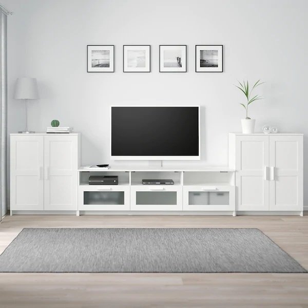 ТВ-тумба напольная IKEA Бримнэс 304.098.94, 180x53x41 см, белый купить,NaN