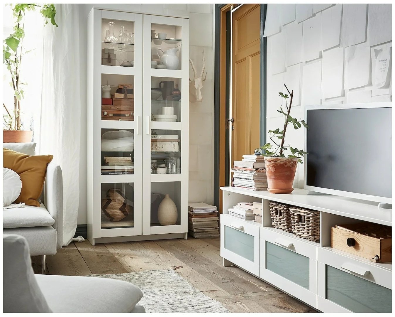 ТВ-тумба напольная IKEA Бримнэс 304.098.94, 180x53x41 см, белый купить,NaN