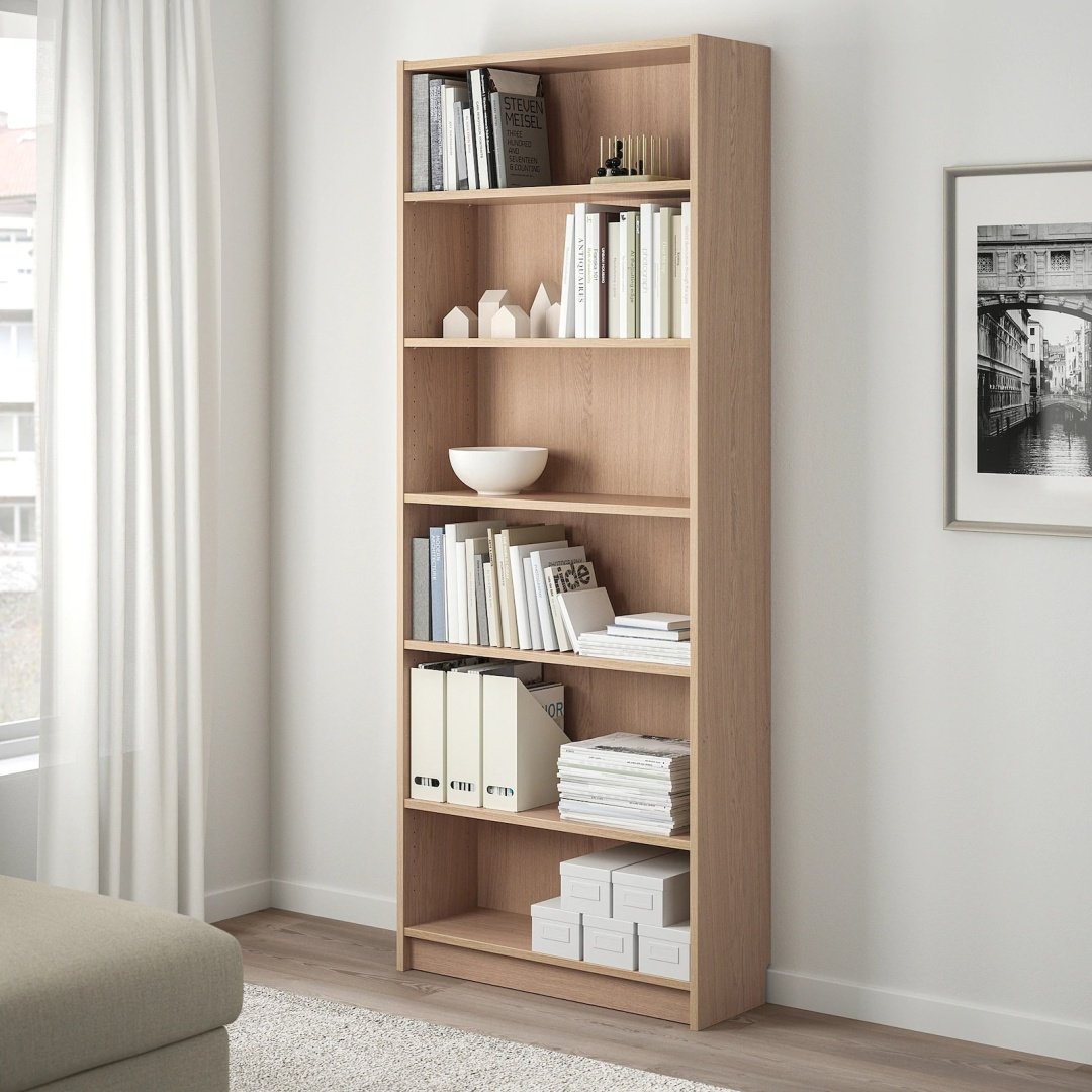 Стеллаж напольный IKEA, 80x28x202 см, коричневый