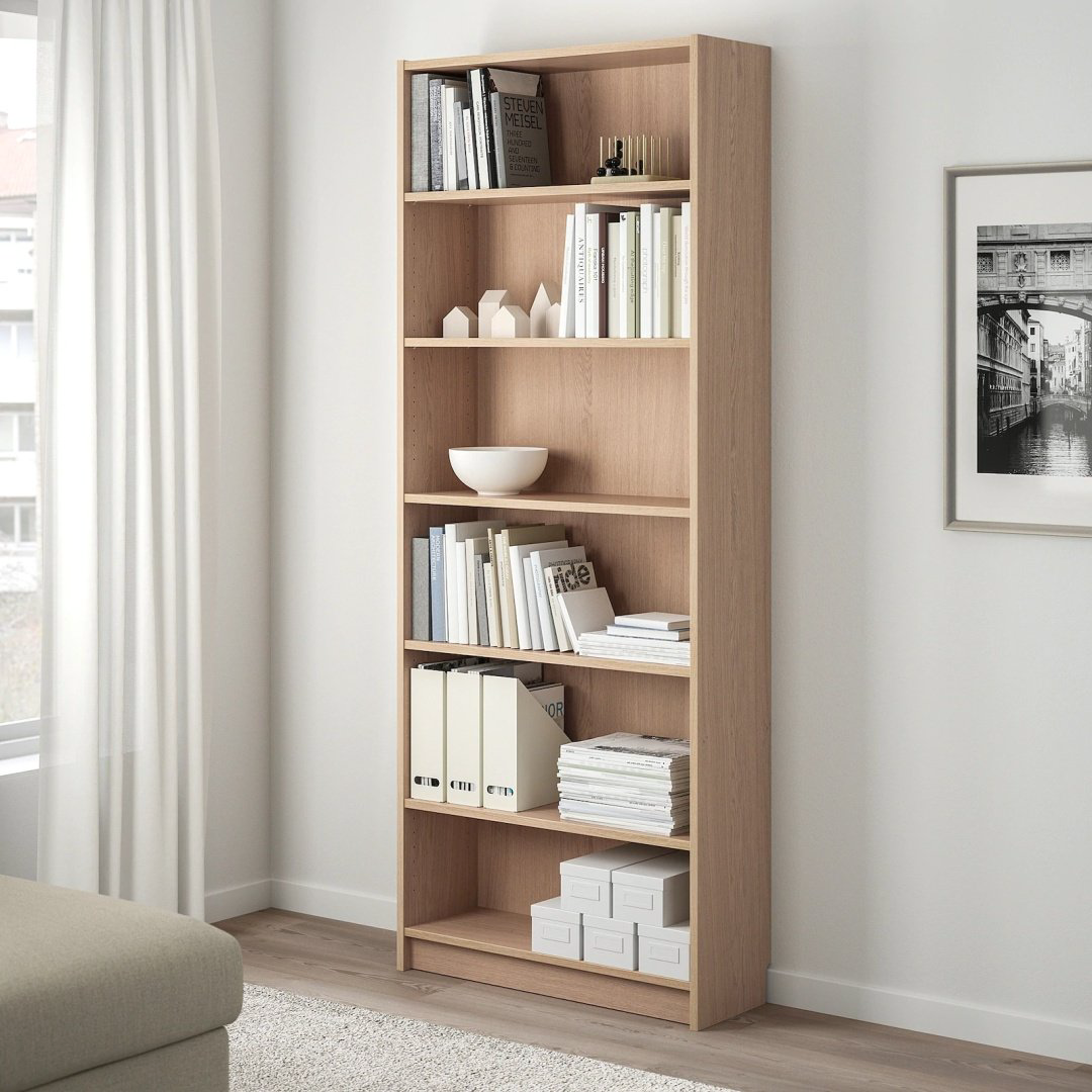 Стеллаж напольный IKEA, 80x28x202 см, коричневый