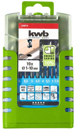 Набор сверл KWB HI-NOX HSS 258819 10 мм 19 шт