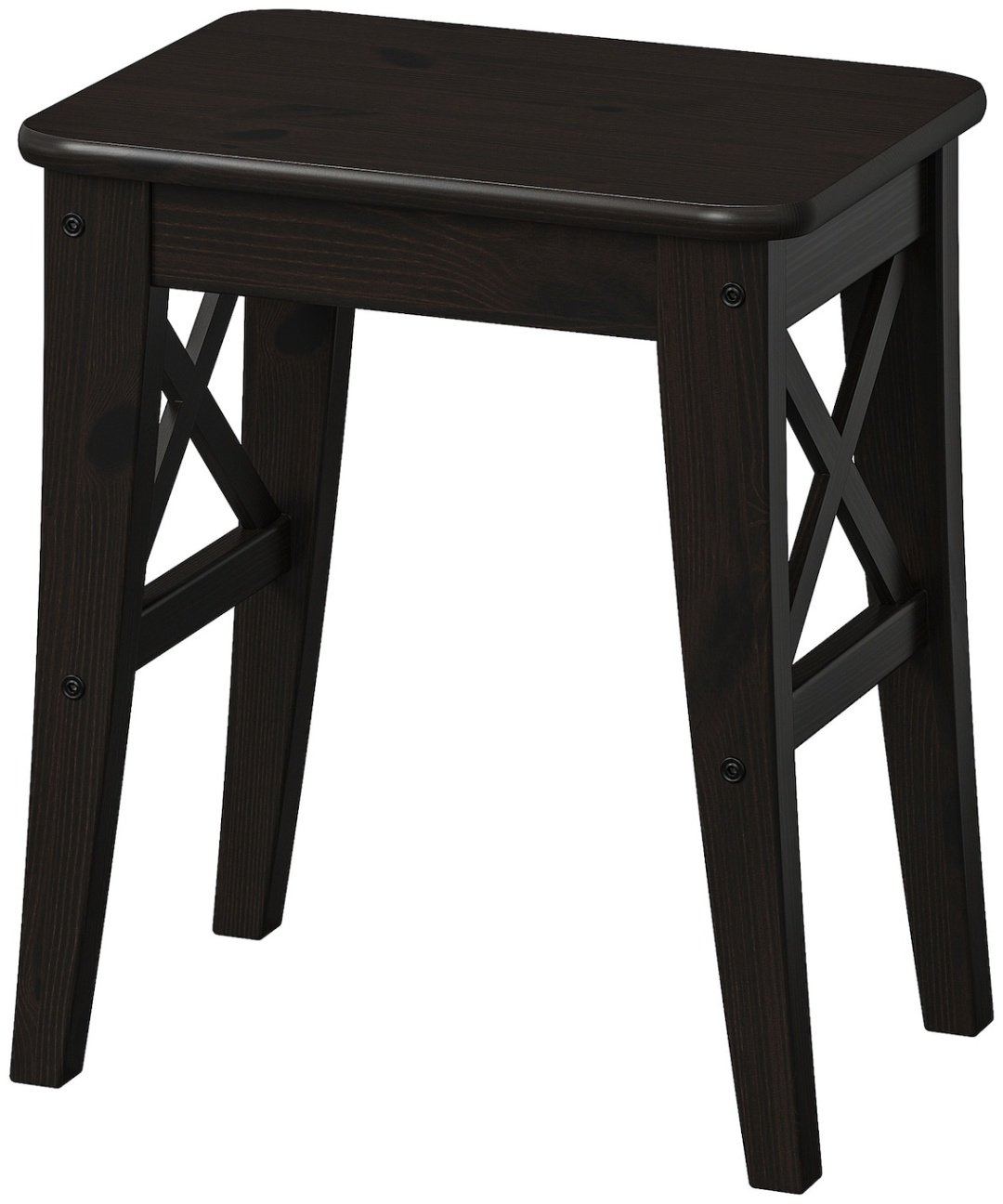 Табурет IKEA Ингольф 40360203, 45x40x30 см, черный