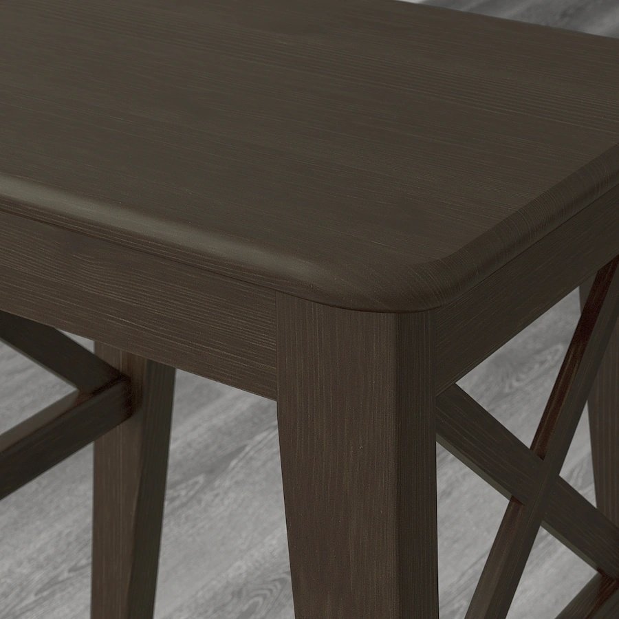 Табурет IKEA Ингольф 40360203, 45x40x30 см, черный
