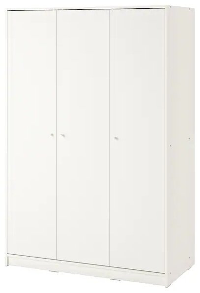 Распашной шкаф IKEA Клеппстад 404.417.61, 117x176х55 см, белый купить,NaN