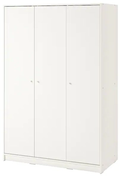 Распашной шкаф IKEA Клеппстад 404.417.61, 117x176х55 см, белый купить,NaN